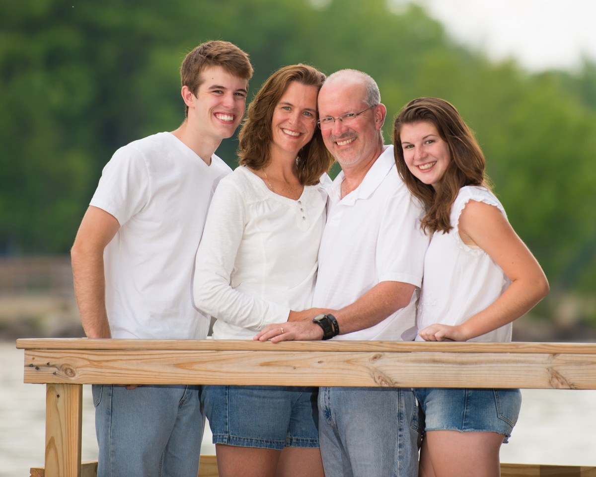 Point Sebago Maine Family Portrait
