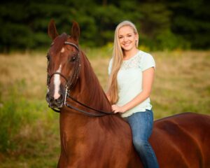 Senior Picture with a horse - Kennebunk