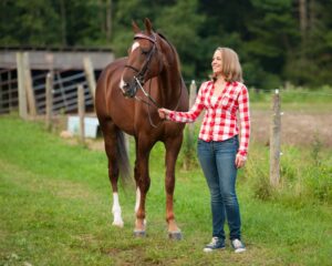 Happy Horse- Senior picture with horse - Kennebunk Sr. Pictures