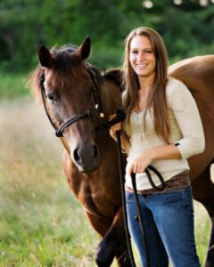 Senior Portrait with horse - York county, Maine